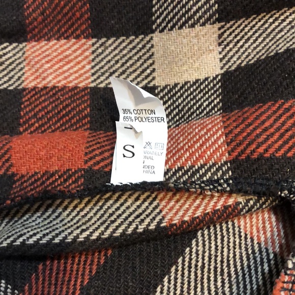 Unidear Size Small Buffalo Paid Vest Open Front Sleeveless Cardigan with Pockets - Picture 8 of 8